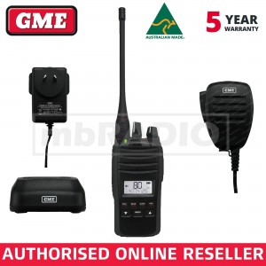 GME TX6600S 5 WATT UHF CB HANDHELD RADIO - IP67 + MC012 IP67 HD SPEAKER MIC