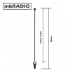 RFI AP454-3G ON-GLASS TOP WHIP ANTENNA ONLY (400-520MHZ) INCLUDES CUTTING CHART